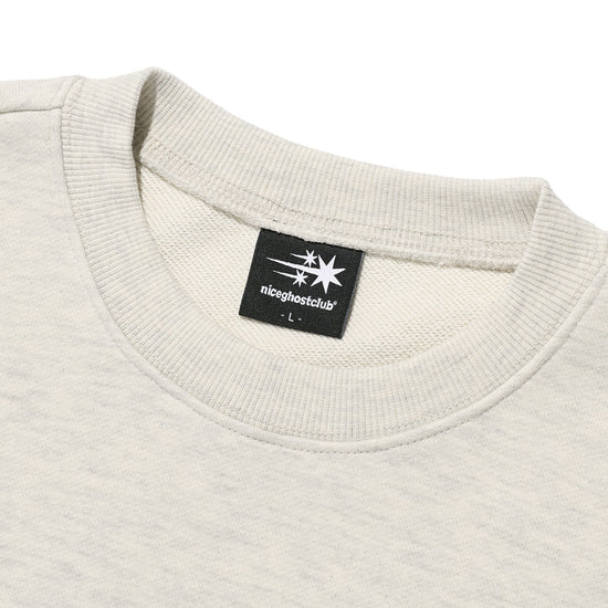 Nice Ghost Club 3 Star Logo Applique Sweatshirt