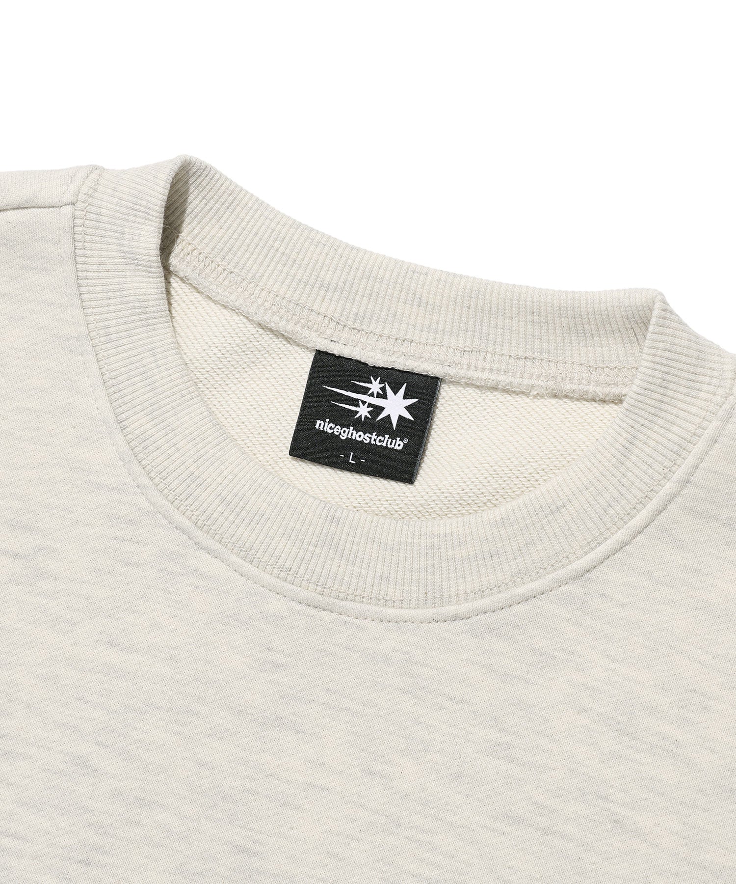 Nice Ghost Club 3 Star Logo Applique Sweatshirt