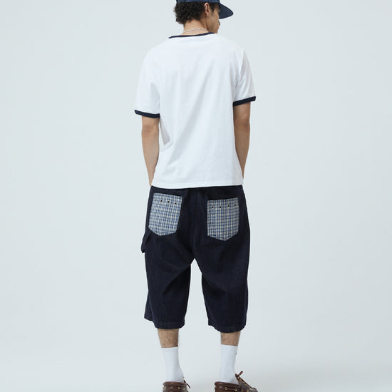 Mahagrid Flag Applique Ringer Tee