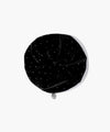 Marithé François Girbaud CIRCLE LOGO SHINY VELVET SCRUNCHIE BLACK