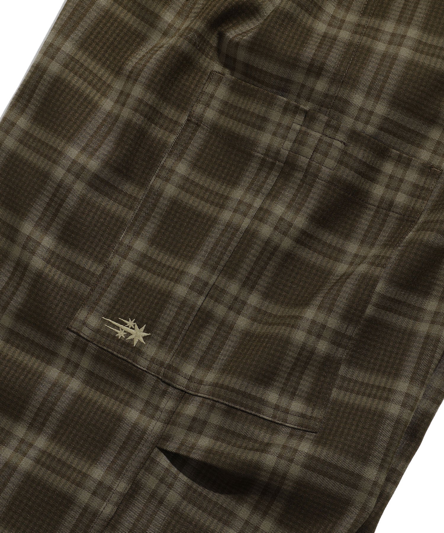Nice Ghost Club Check Parachute Cargo Pants