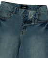 Mahagrid Mud Washing Denim Short