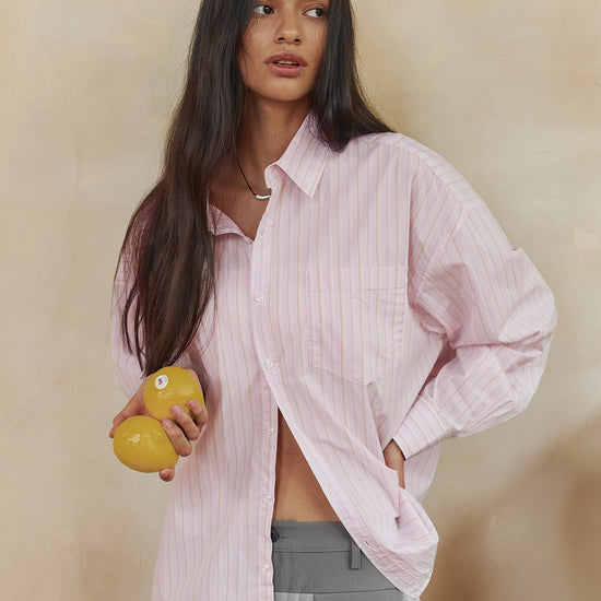 Bitter Cells Fuse Stripe Shirt - Light Pink