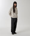 Mahagrid Cut Off One Shoulder Sweatshirt
