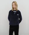 Marithé François Girbaud Classic Logo Collared Velour Sweatshirt Brown