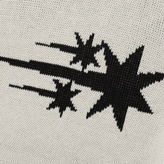 Nice Ghost Club 3 Stars Logo Knit Hoodie [Ivory]