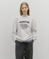 Marithé François Girbaud Winery Applique Logo Oversized Sweatshirt in Olive