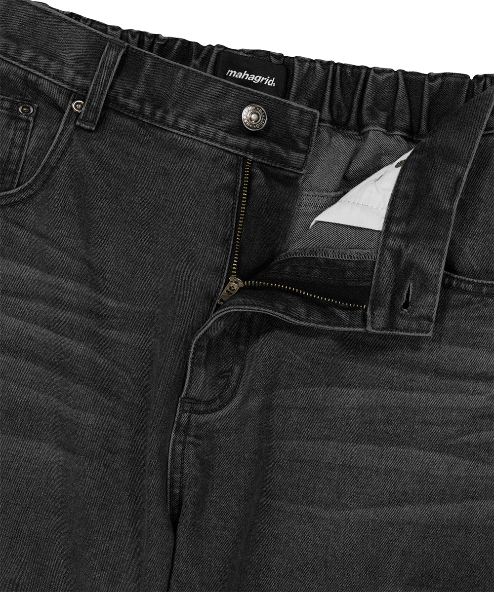 Mahagrid Wide Cargo Denim Pant
