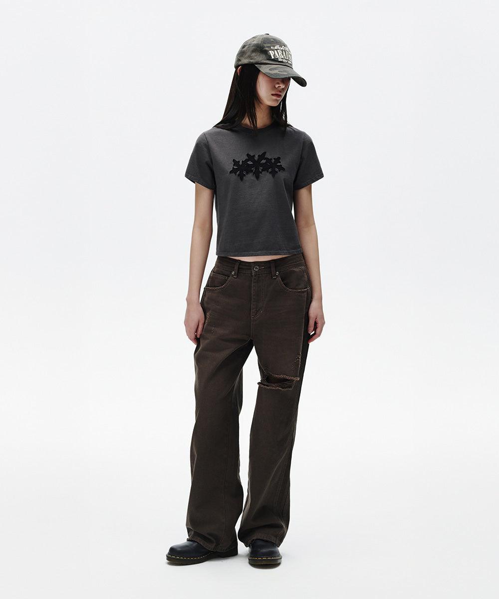 Mahagrid Cut Off Cross Star Tee