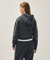 Marithé François Girbaud W SHADOW CLASSIC LOGO DYEING CROP HOODIE mint