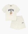 Marithé François Girbaud Kids Raglan Half Sweat Set-Up