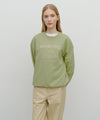 Marithé François Girbaud Winery Applique Logo Oversized Sweatshirt in Olive