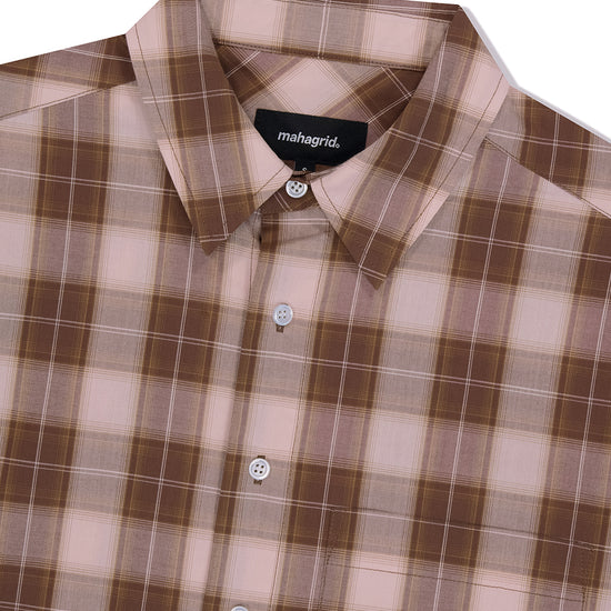 Mahagrid Ombre Check Half Shirt