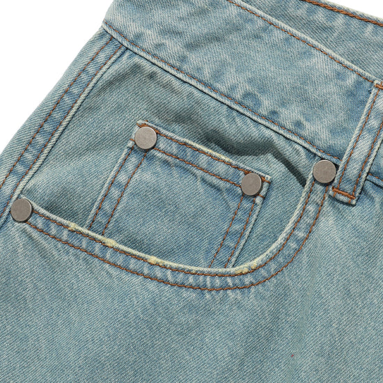 Nice Ghost Club Layered Washed Jeans