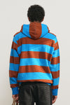 General Idea UNISEX Open Button Stripe Hoodie