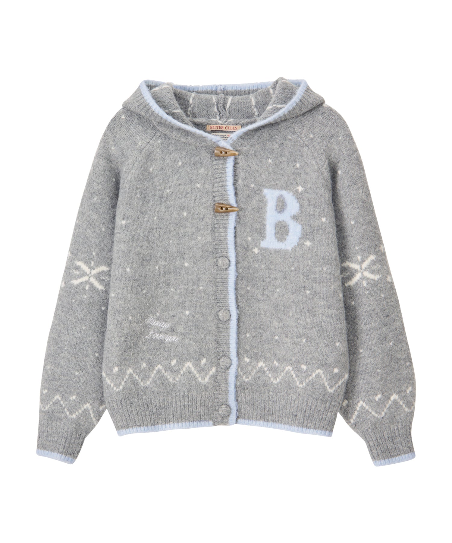 Bitter Cells Snowy Hood Cardigan