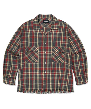 Mahagrid Cut Off Flannel Check Shirt
