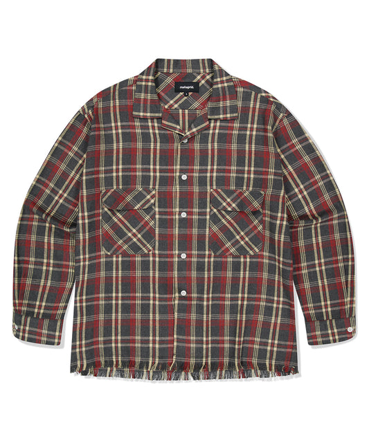 Mahagrid Cut Off Flannel Check Shirt