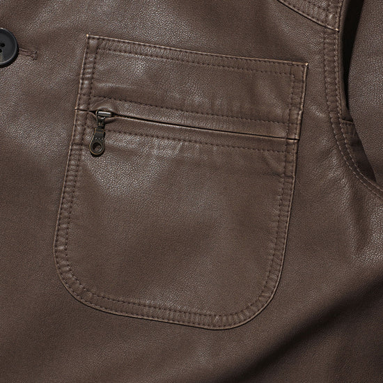 Nice Ghost Club PU Leather Work Car Coat