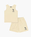 Marithé François Girbaud Kids Terry Sleeveless Top and Pants Set - Navy