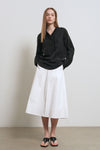 General Idea WOMAN Slit Neck Cape Blouse