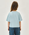 Marithé François Girbaud Kids W Ballet Classic Logo Semi Crop Tee Sky Blue