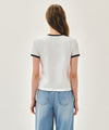 Marithé François Girbaud W CLASSIC LOGO RINGER TEE