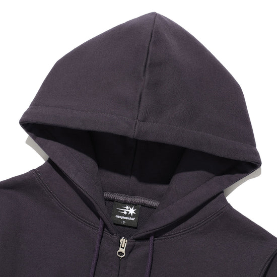 Nice Ghost Club 3 Star Crop Hoodie Zip Up [Purple]