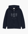 Marithé François Girbaud CLASSIC LOGO APPLIQUE HOODIE ZIPUP light heather gray