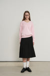 General Idea WOMAN Cotton Layered V-Neck Knit Pullover