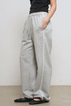 General Idea Women's Lace Trim Sweat Pants [Melange Grey]