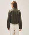 Marithé François Girbaud W CROP FAUX LEATHER JACKET