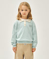 Marithé François Girbaud Kids Small Classic Logo Collar Knit Pullover Ivory