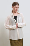 General Idea WOMAN Summer Wrinkle Sheer Shirt