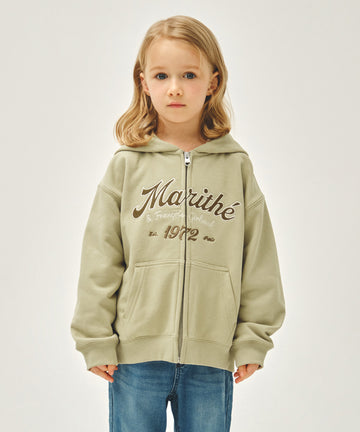 Marithé François Girbaud Kids Applique Logo Hoodie Zip-Up