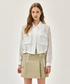 Marithé François Girbaud W CROP SHEER JACKET
