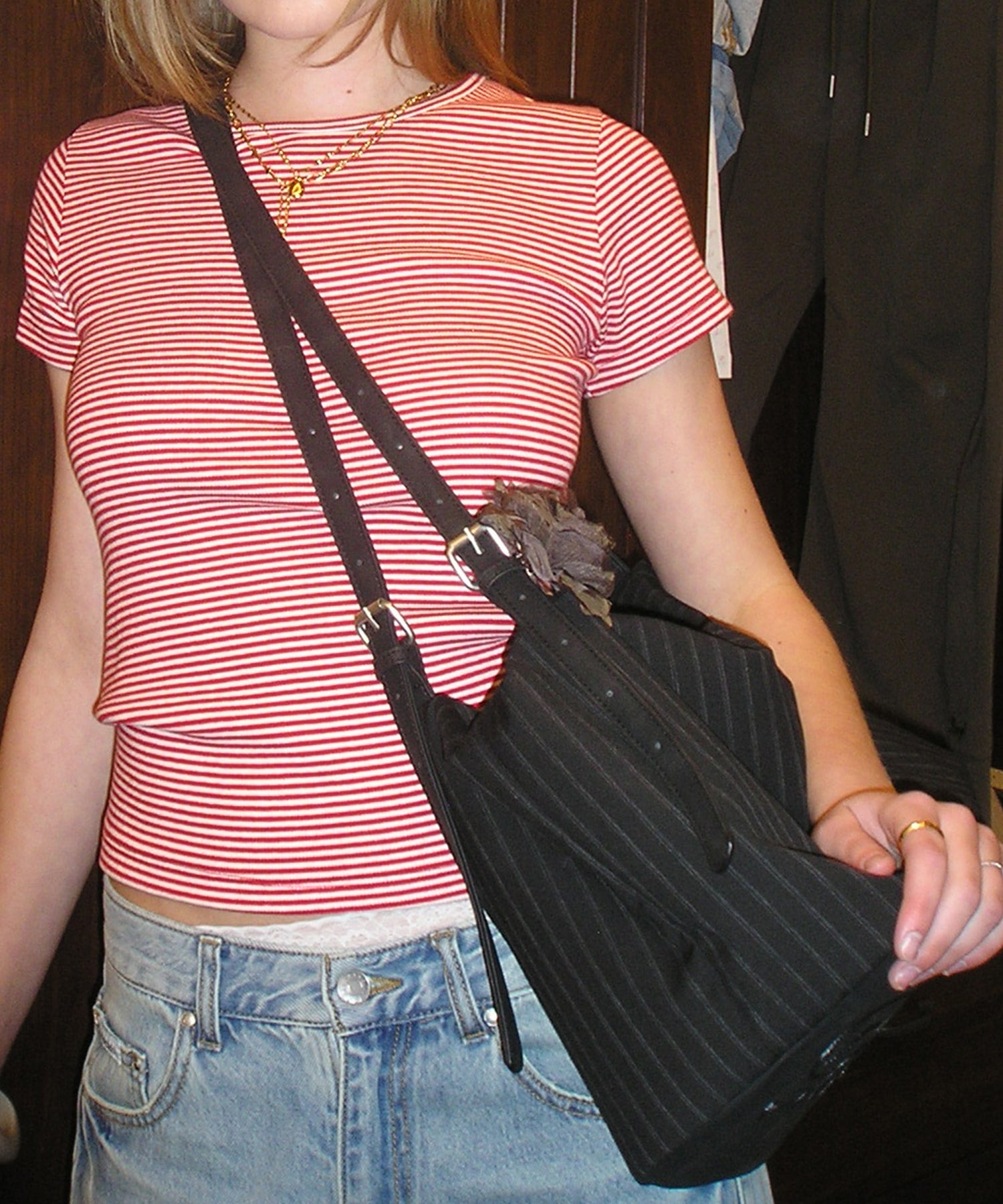 Bitter Cells 2Way Square Big Bag-Stripe