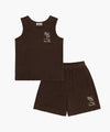 Marithé François Girbaud Kids Terry Sleeveless Top and Pants Set - Navy