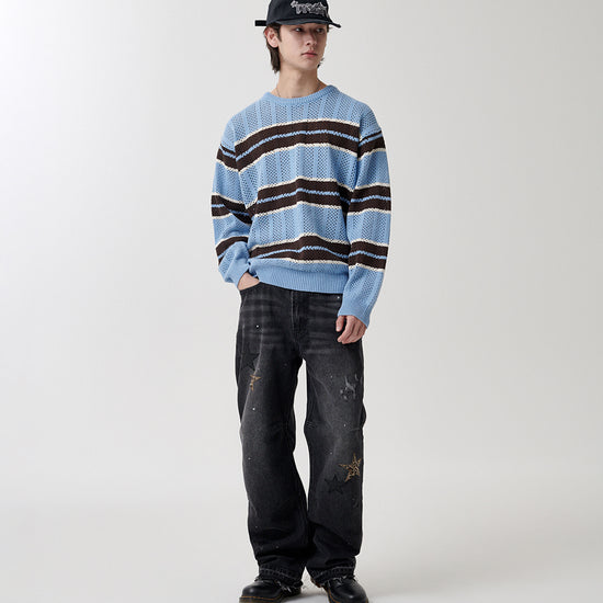 Mahagrid Mesh Stripe Knit