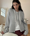 Bitter Cells Essential Ribbed Knit Hood Zip Up