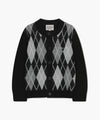 Marithé François Girbaud Kids Argyle Knit Cardigan