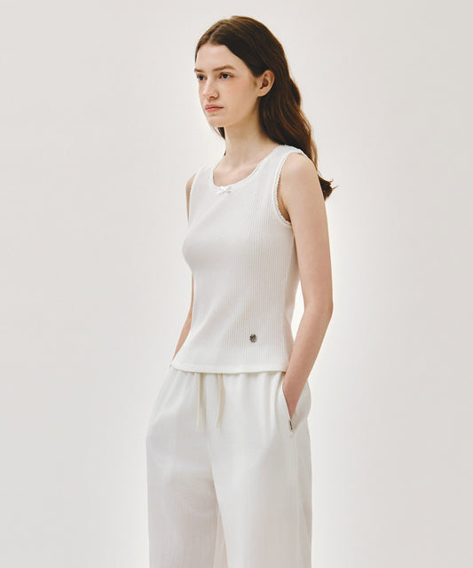 Marithé François Girbaud W LACE DETAIL SLEEVELESS