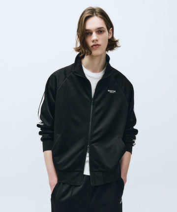 Marithé François Girbaud REGULAR LOGO TRACK JACKET BLACK
