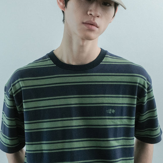 Nice Ghost Club Multi Stripe 3 Star T-Shirt [Navy]
