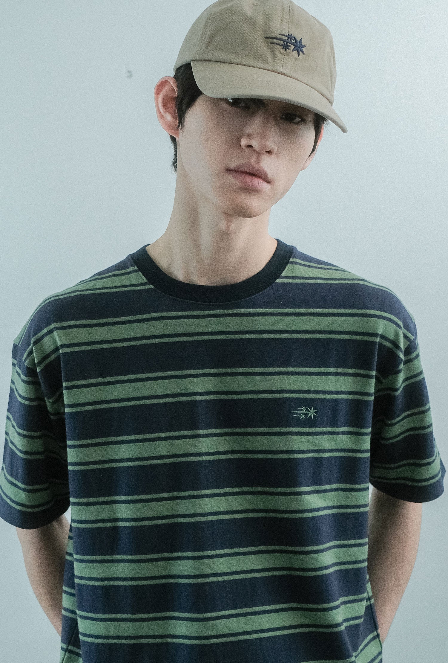 Nice Ghost Club Multi Stripe 3 Star T-Shirt [Navy]