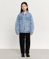 Marithé François Girbaud Kids Over Fit Denim Trucker Jacket Blue
