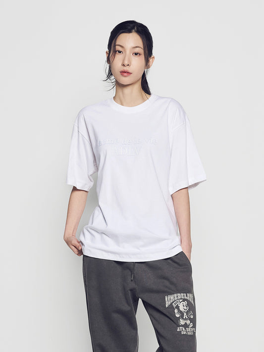 ADLV Two Tone Thick Print Short Sleeve T-Shirt