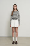 General Idea WOMAN Multi Stripe Crew Neck Cardigan