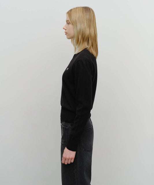 Marithé François Girbaud W Basic Crop Knit Pullover