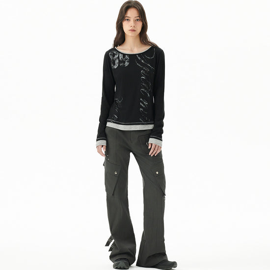 Mahagrid TRUTH LAYERED LONG SLEEVE TEE